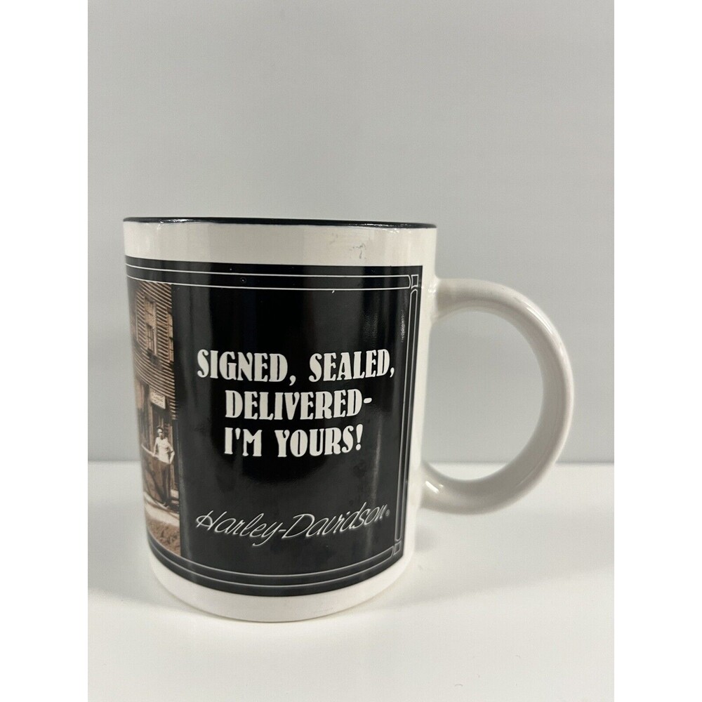 Harley Davidson Mug "Signed Sealed Delivered I’m Yours" Motorcycle